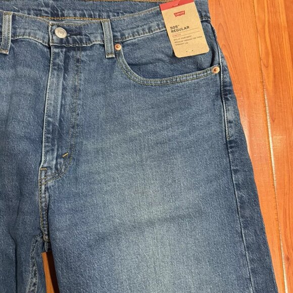 Levi's 505 Regular Fit Denim Blue Jeans 5052959 30x32 Straight Leg 505-2959 Wash - Picture 7 of 12